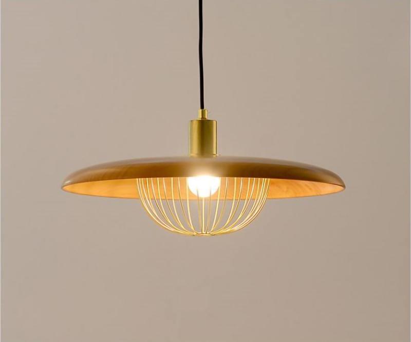 Rinoira lámpara colgante de madera estilo retro vintage