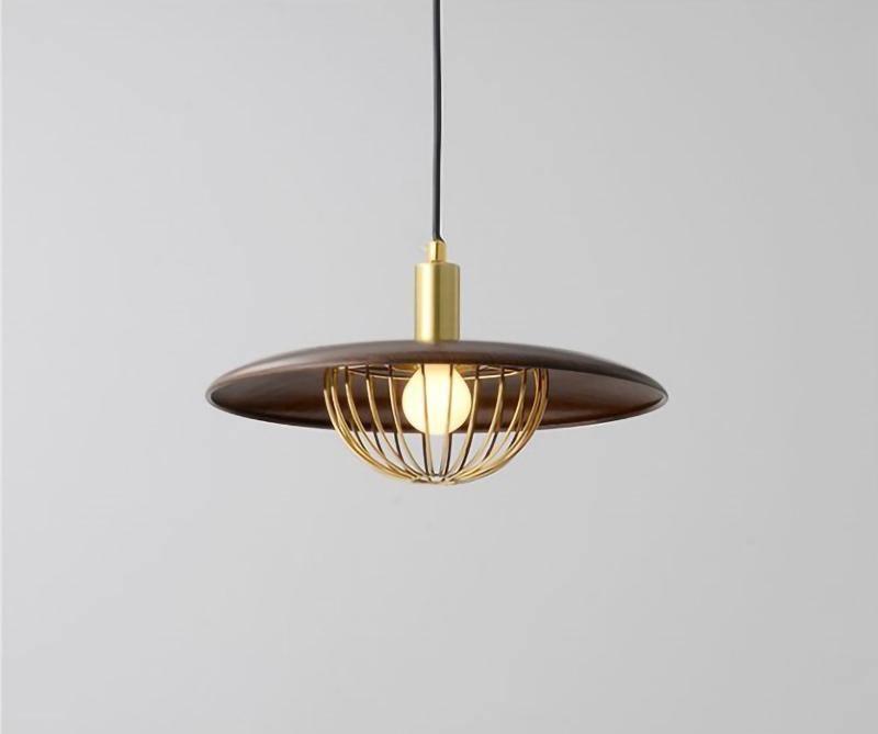 Rinoira lámpara colgante de madera estilo retro vintage