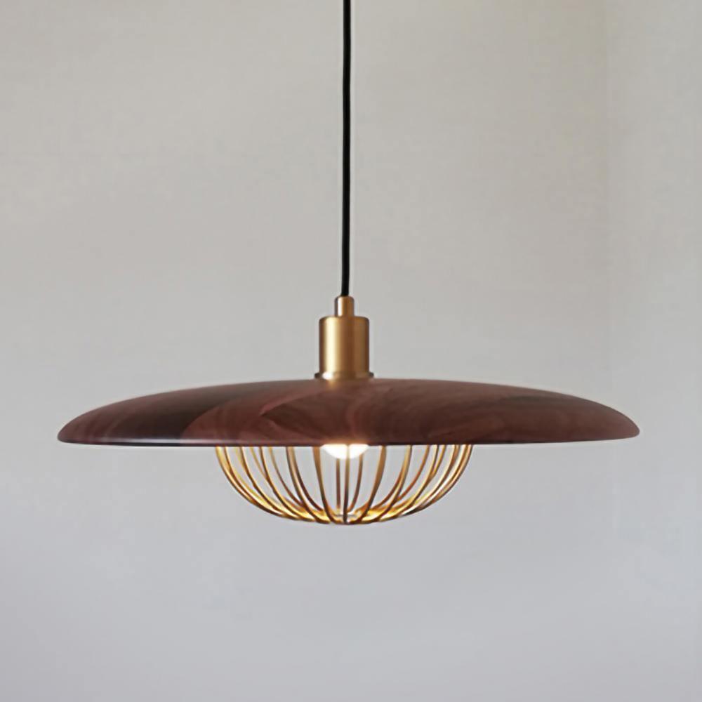 Rinoira lámpara colgante de madera estilo retro vintage