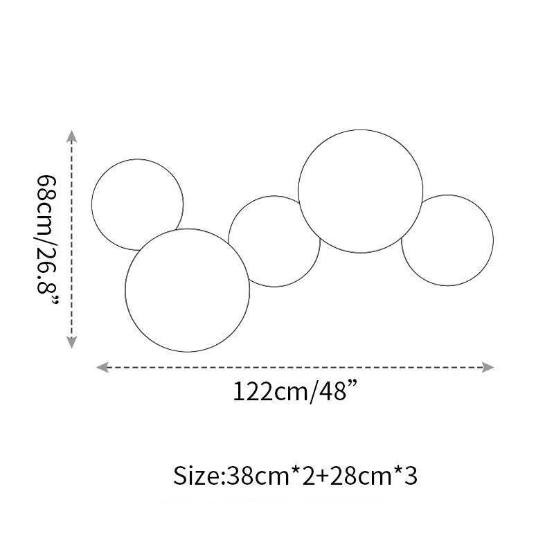 Arelis aplique de pared Geométrico Disco