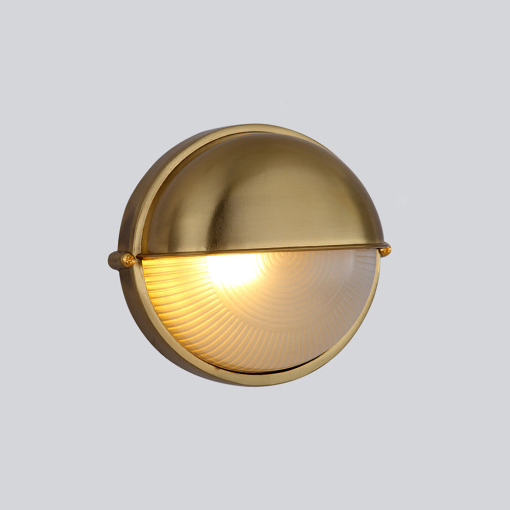 Ray Moderno Bola Estanco Aplique de Pared Exterior Plata/Oro