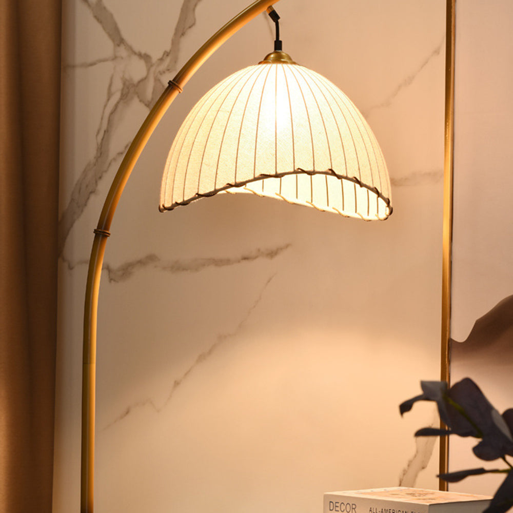 Muto Vintage Minimalista Metal/Tela LED Lámpara de Pie Beige