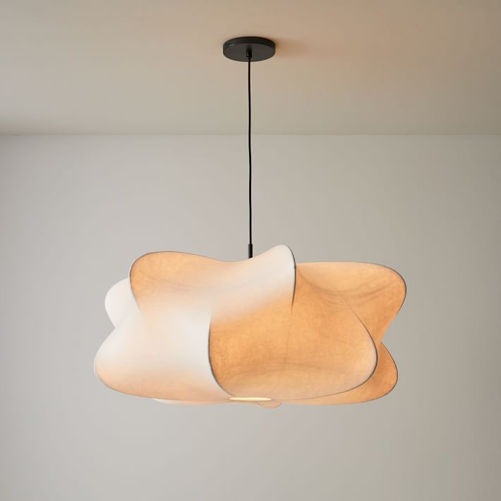 Luxe lámpara colgante contemporánea de seda