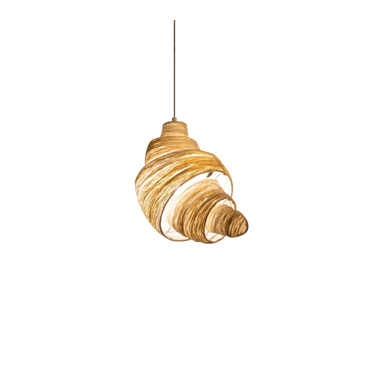 Croissant lámpara colgante de tejido