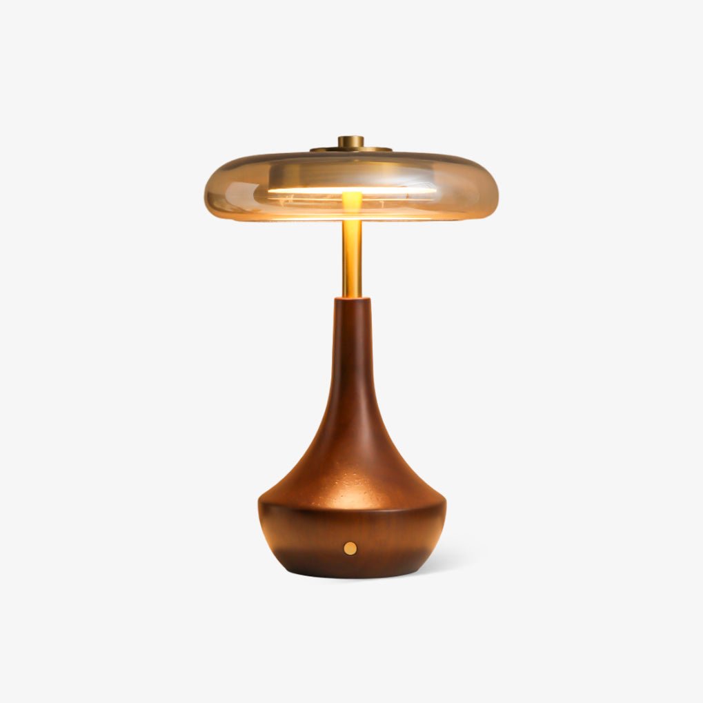 Orlan lámpara de mesa de madera vintage