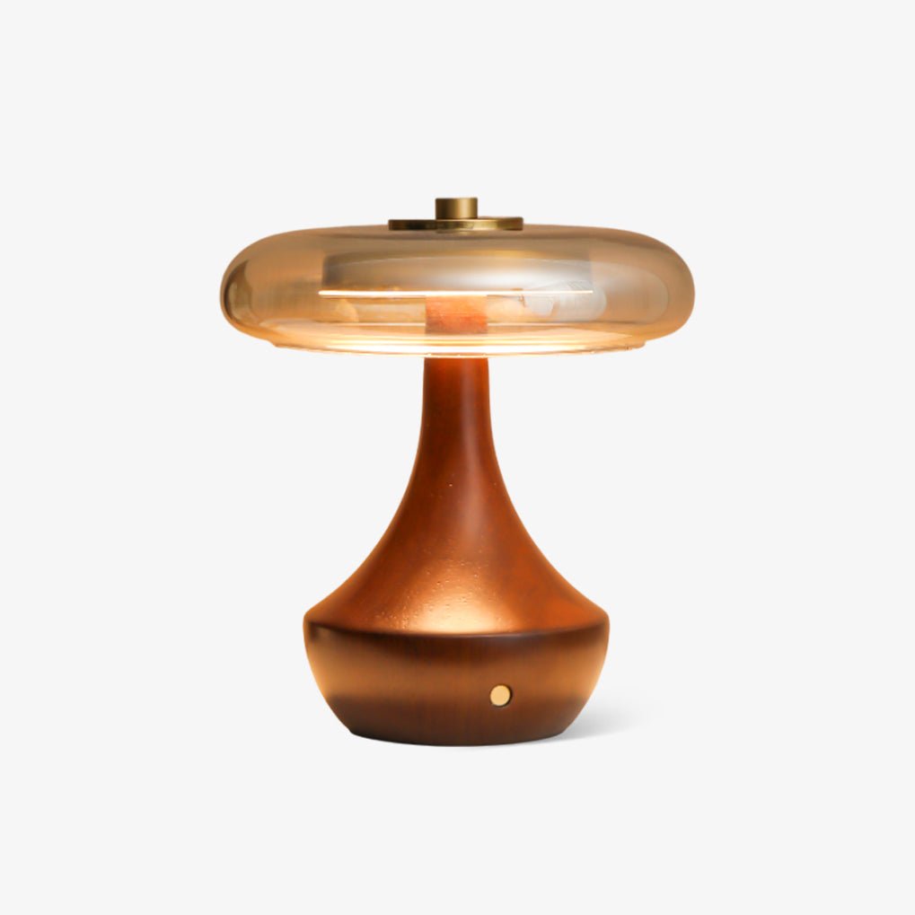 Orlan lámpara de mesa de madera vintage