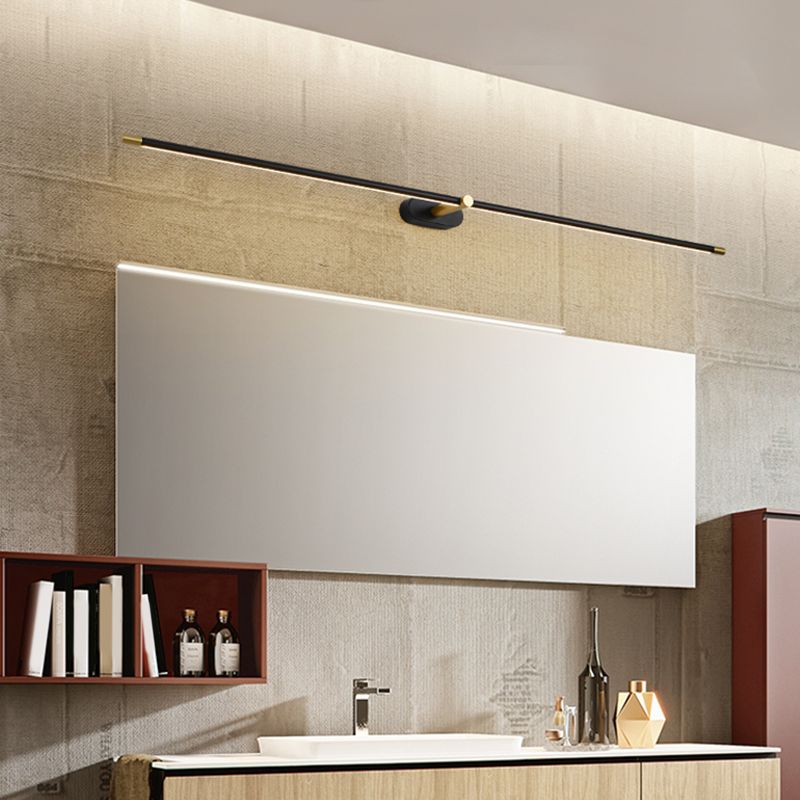Arisha Minimalista Lineal Metal/Acrílico Aplique de Pared Blanco/Negro/Dorado
