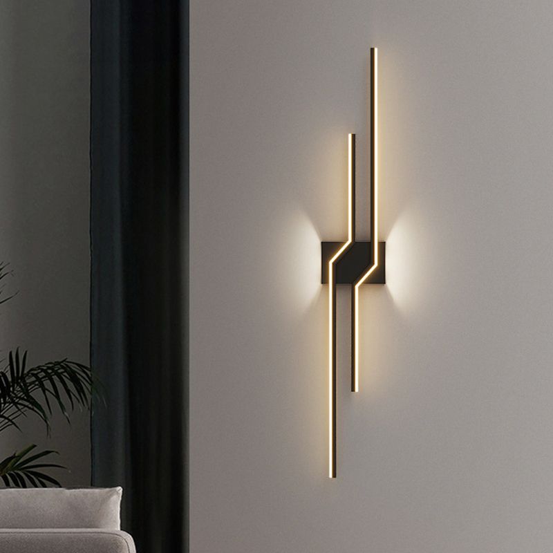Arisha Aplique de Pared Minimalista Negro/Blanco Baño