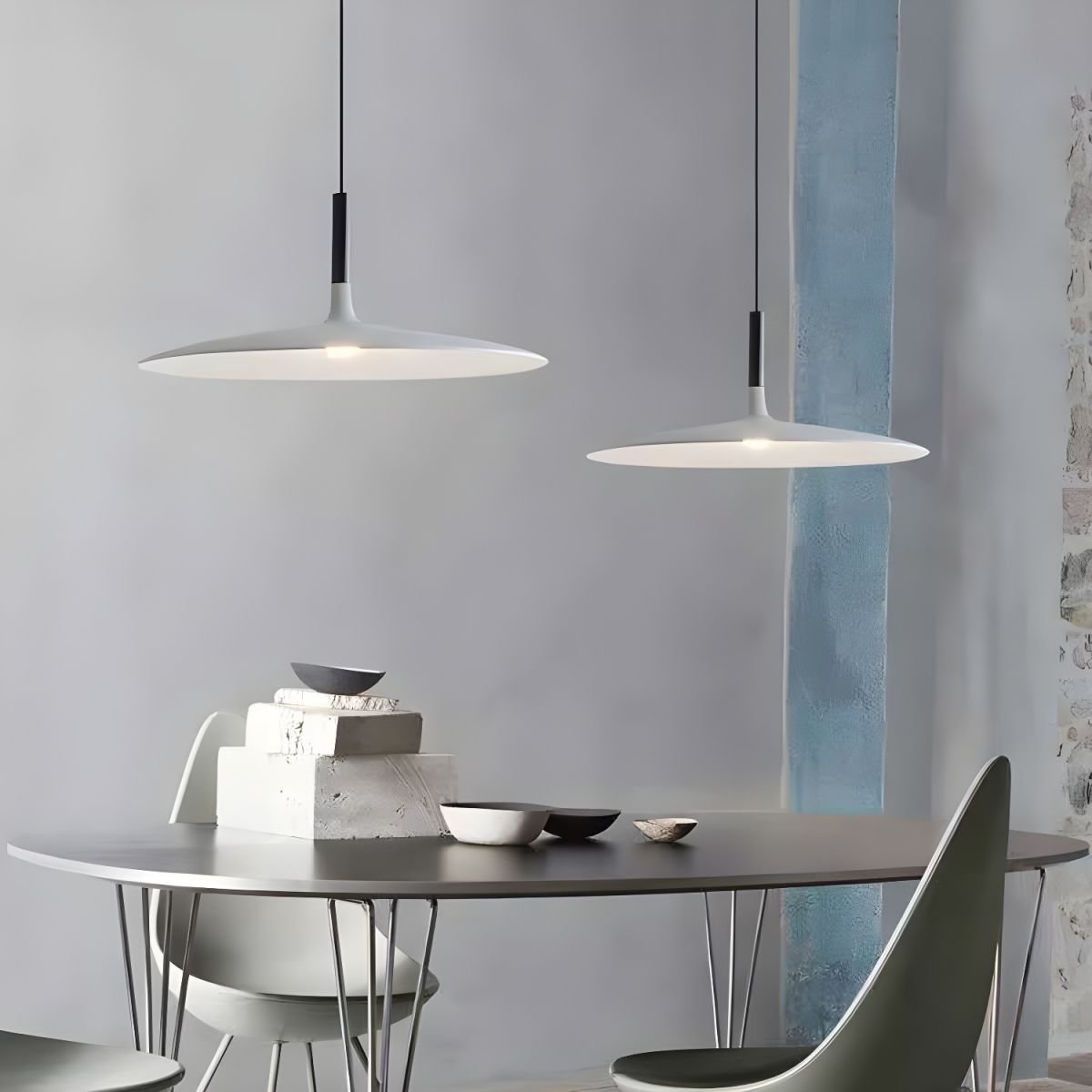 Ardinena lámpara colgante de aluminio disco plano