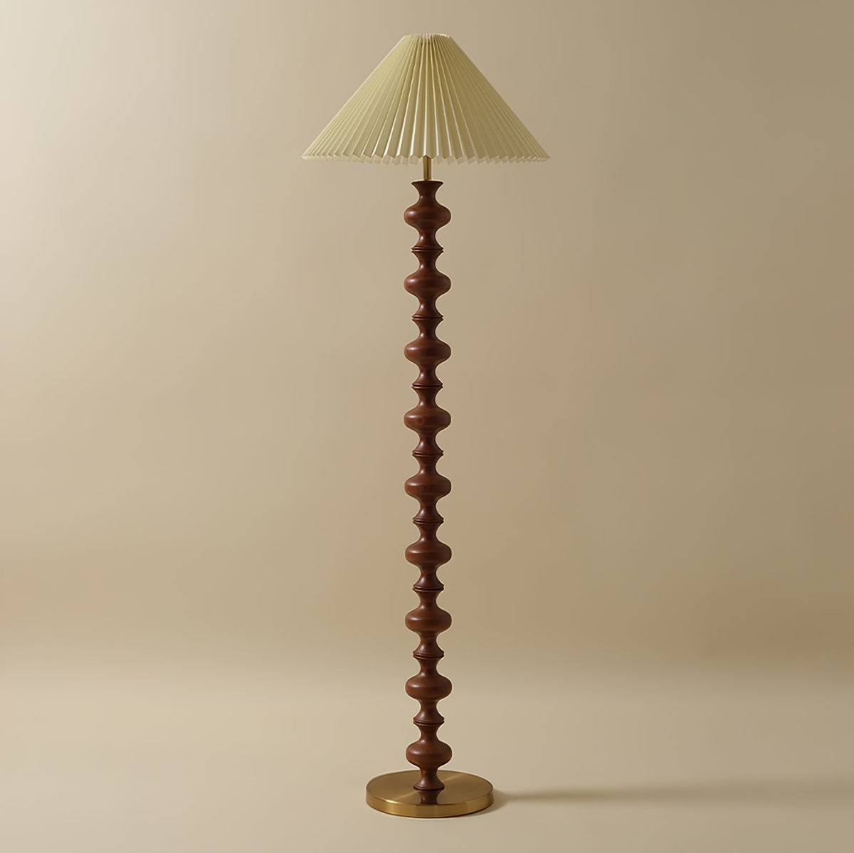 Sylirora lámpara de pie de madera y tejido