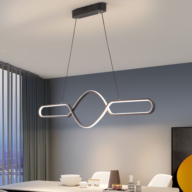 Arisha Minimalista Lineal Metal  Lámpara Colgante Negra/Dorada