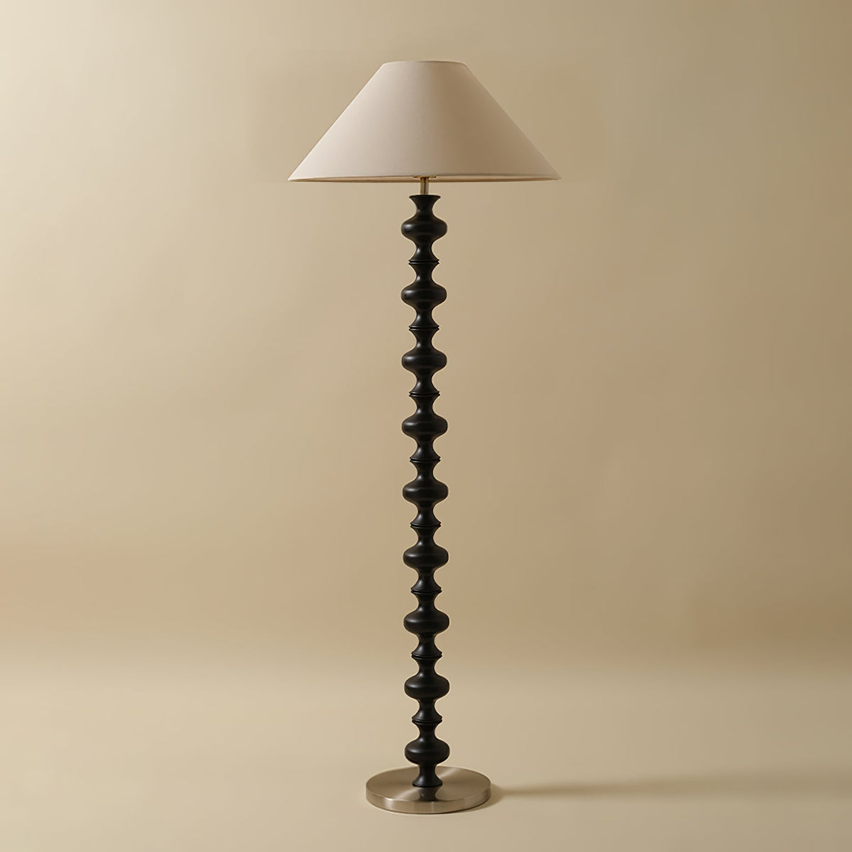 Sylirora lámpara de pie de madera y tejido