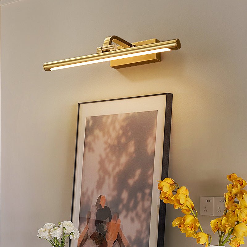 Geth aplique de pared con marco dorado recargable