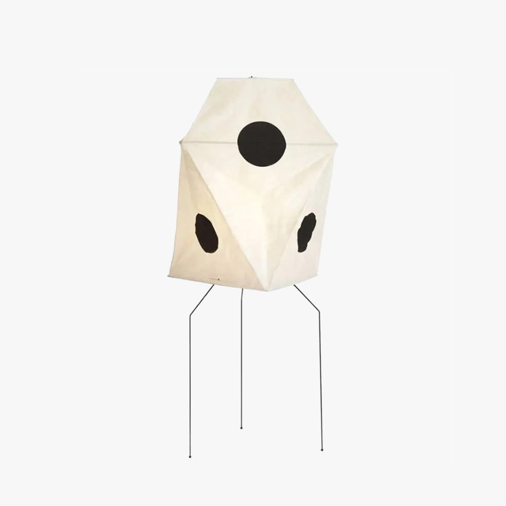 Mira Moderna Diseño Metal/Papel Lámpara de Pie Blanca