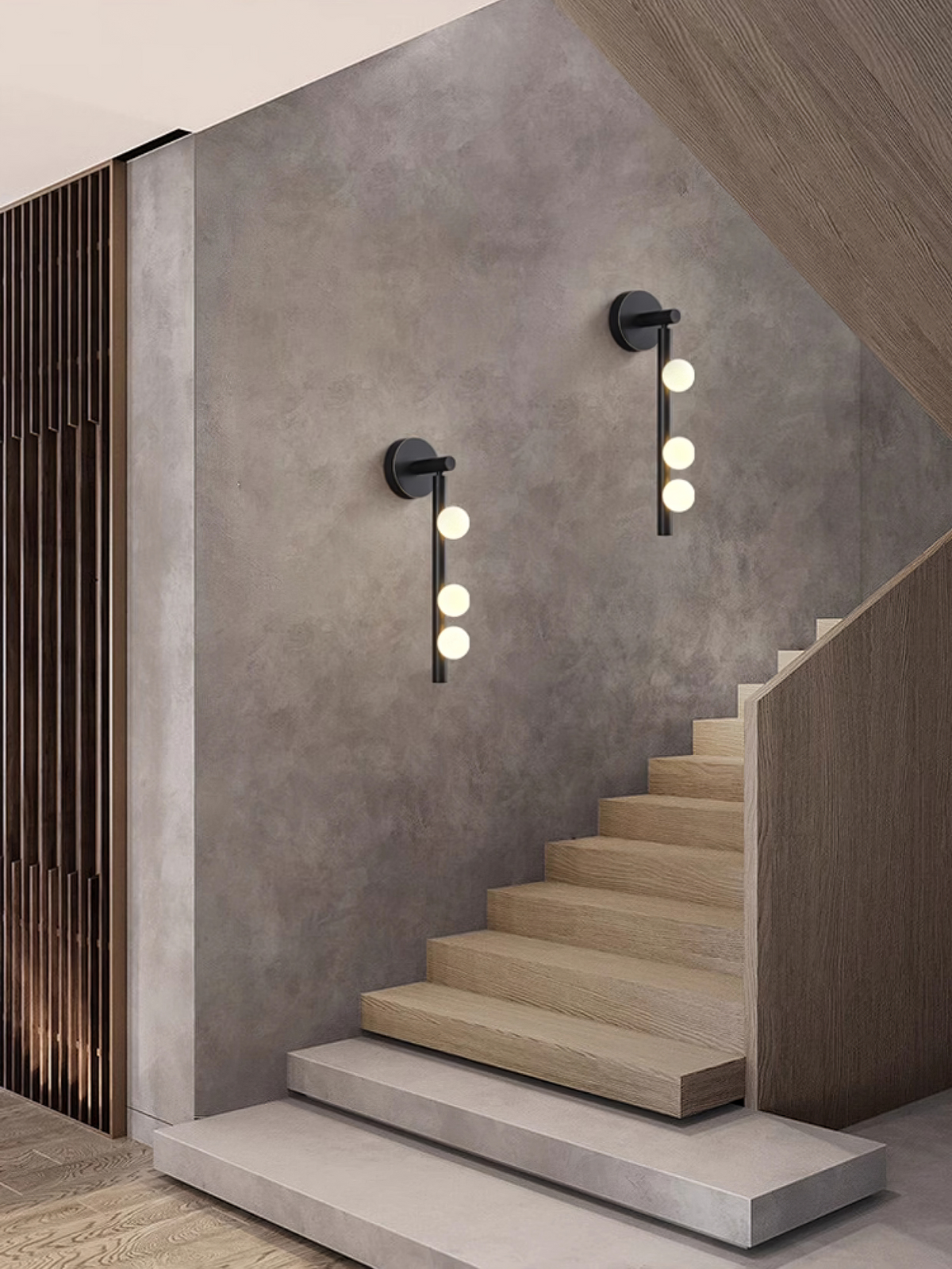 Rory aplique de pared moderno minimalista de tubo en latón y vidrio