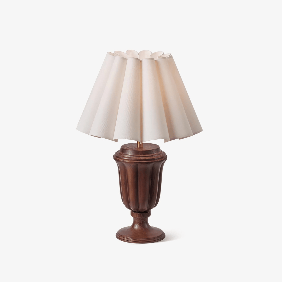 Vireo lámpara de mesa de madera y tejido