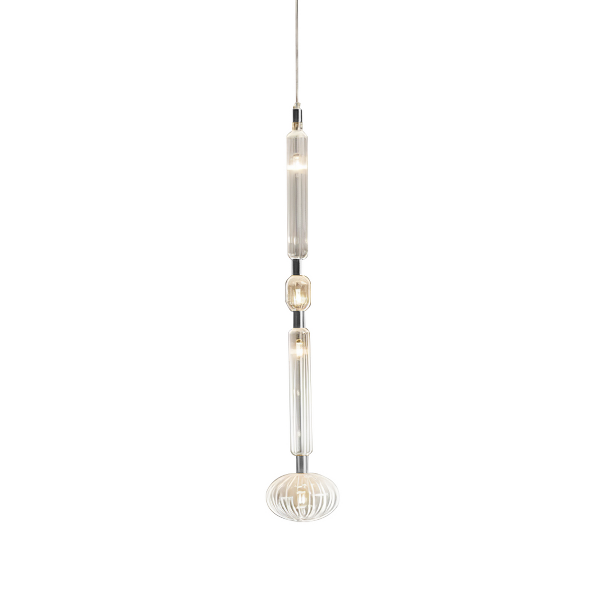 Tika lámpara colgante cristal Cylinder Cipher Contemporary