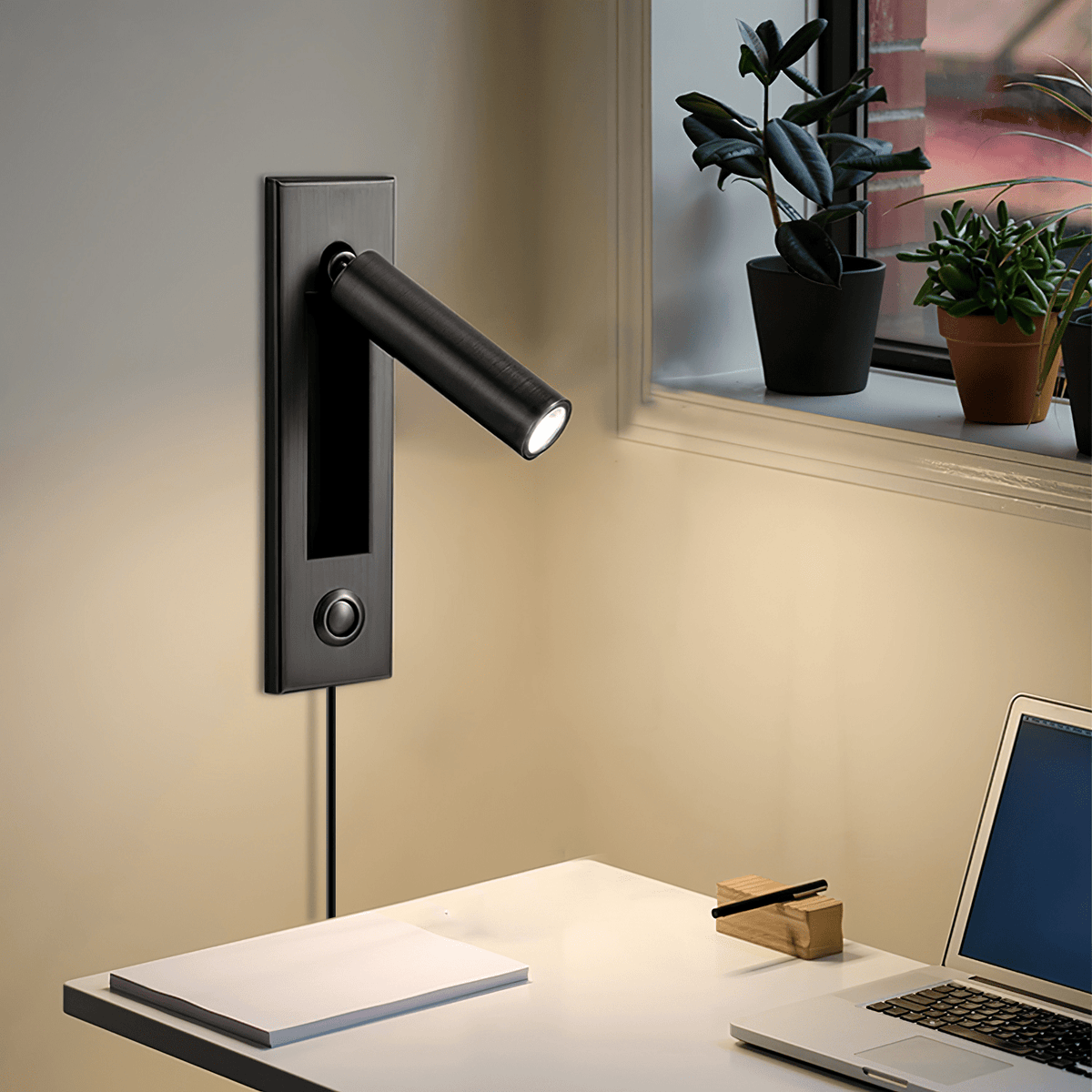 Velerelia aplique de pared enchufable para cama