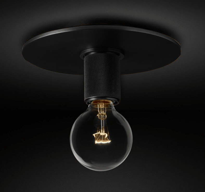 Elthyn lámpara de techo cono de vidrio latón minimalista industrial
