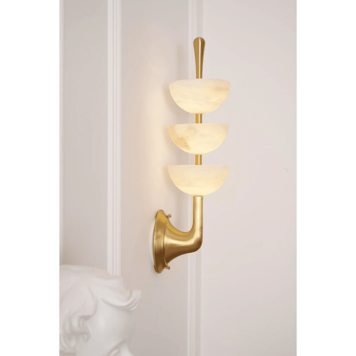 Ulmiraris aplique de pared alabastro