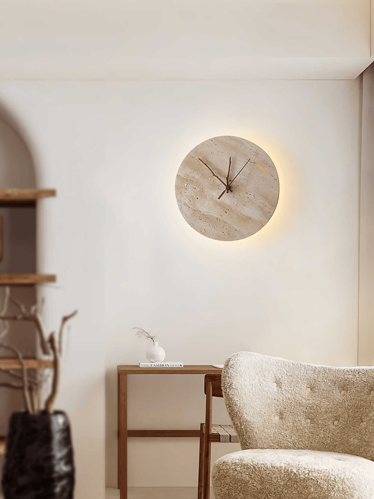 Nororielle aplique de pared minimalista en travertino