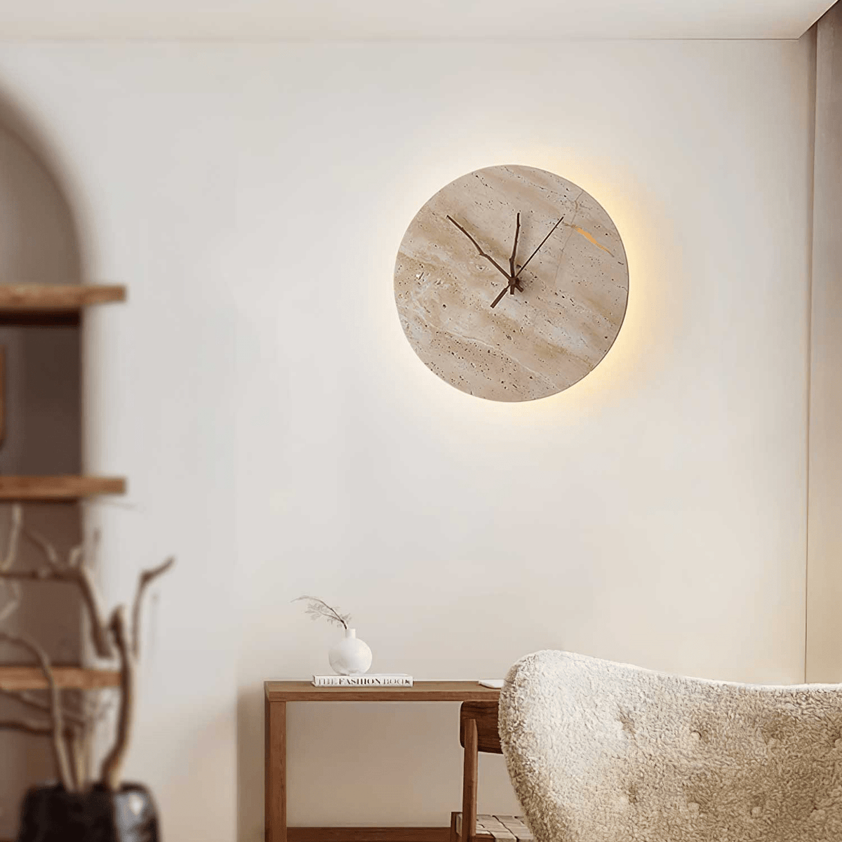 Nororielle aplique de pared minimalista en travertino