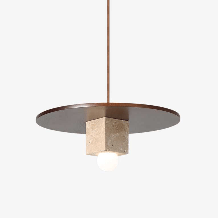 Sarix lámpara colgante geométrica de travertino