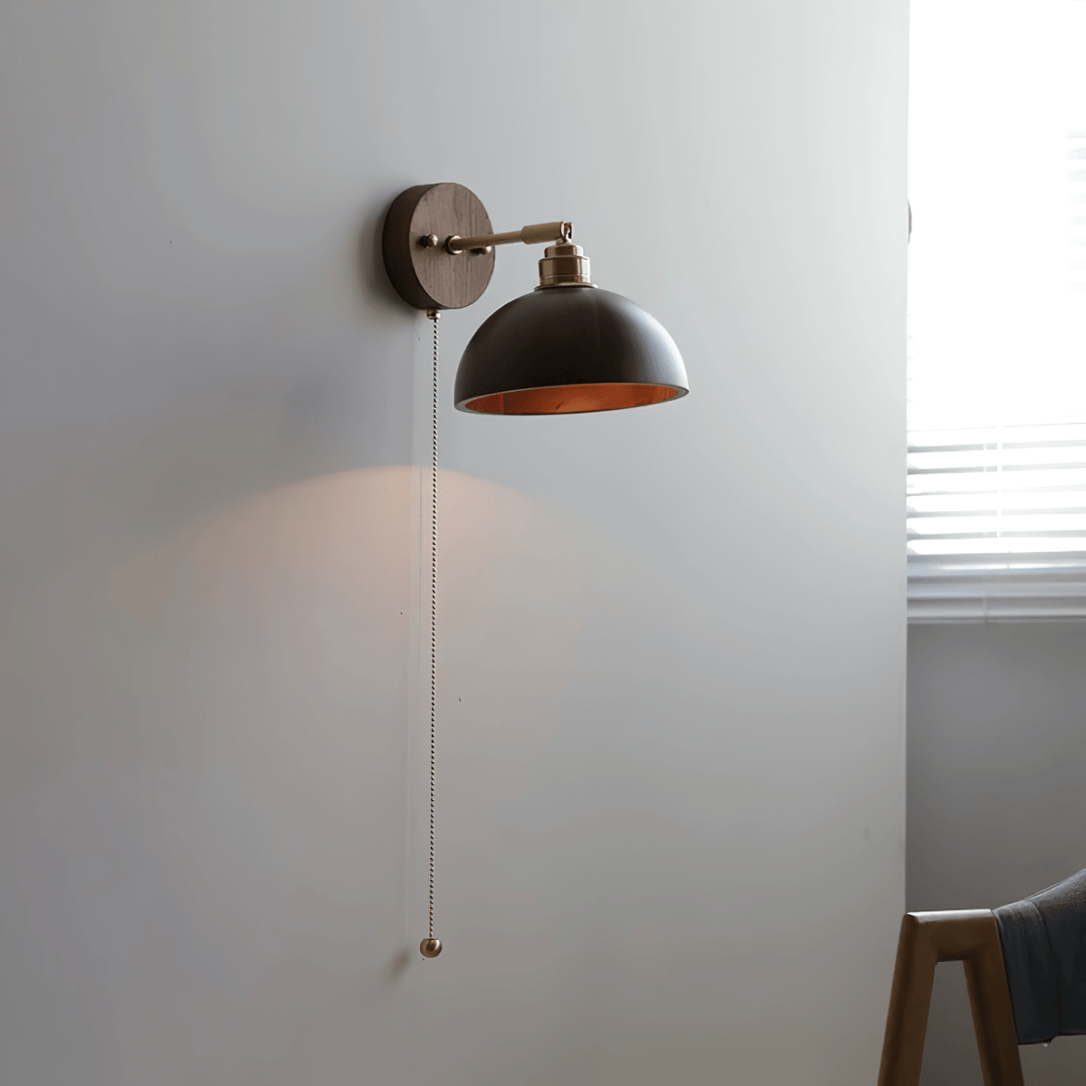 Arsole aplique de pared tradicional de latón con tirador