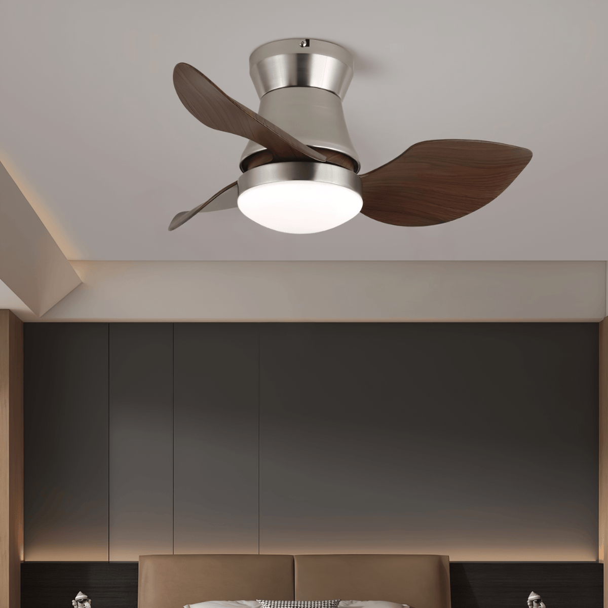 Airlume ventilador de techo con luz moderno de madera