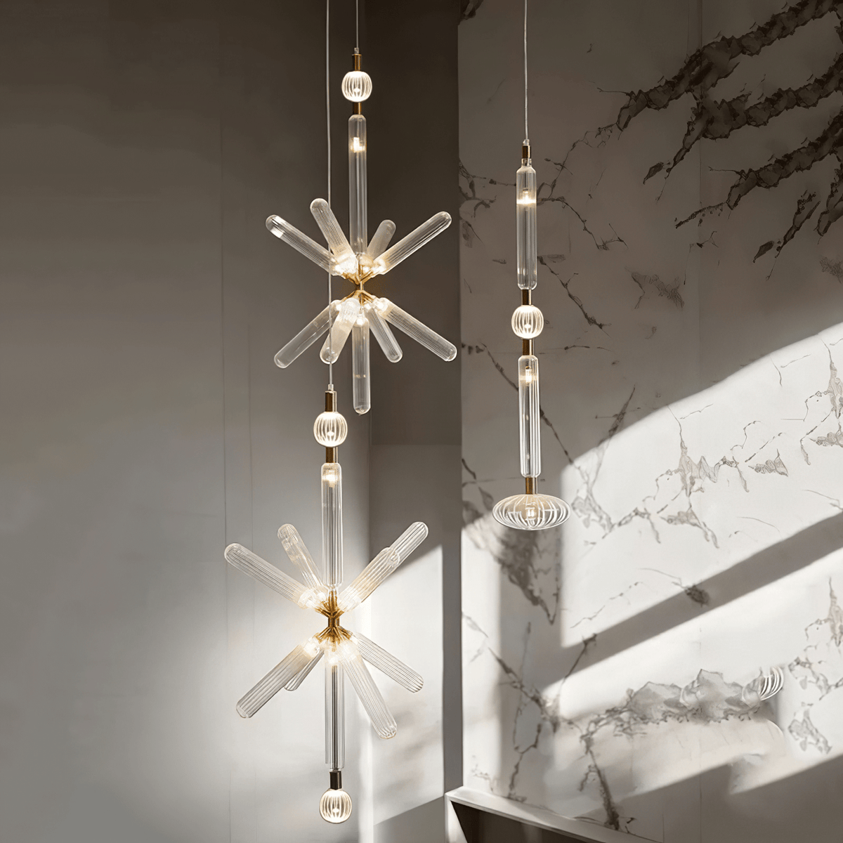 Tika lámpara colgante cristal Cylinder Cipher Contemporary