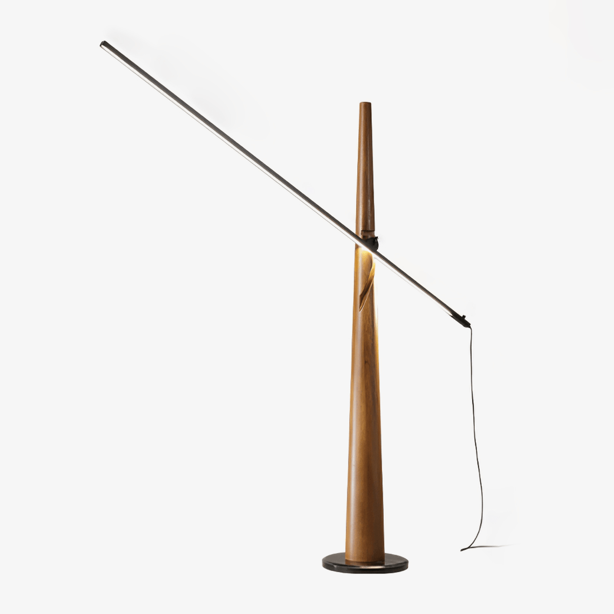 Ovelila lámpara de pie minimalista de madera