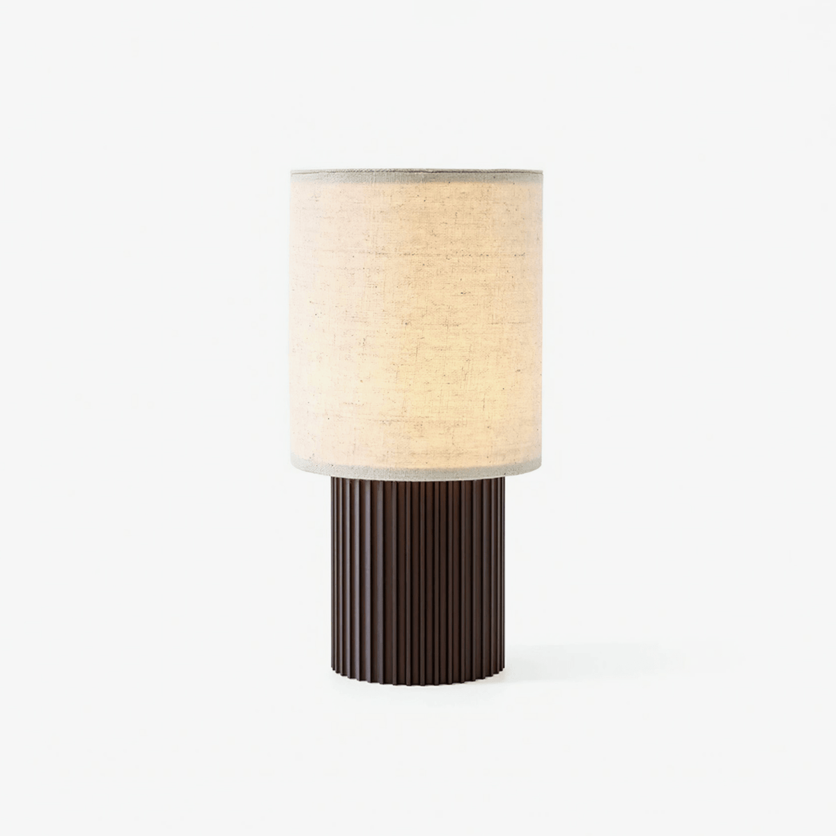 Ripples lámpara de mesa de madera y tejido