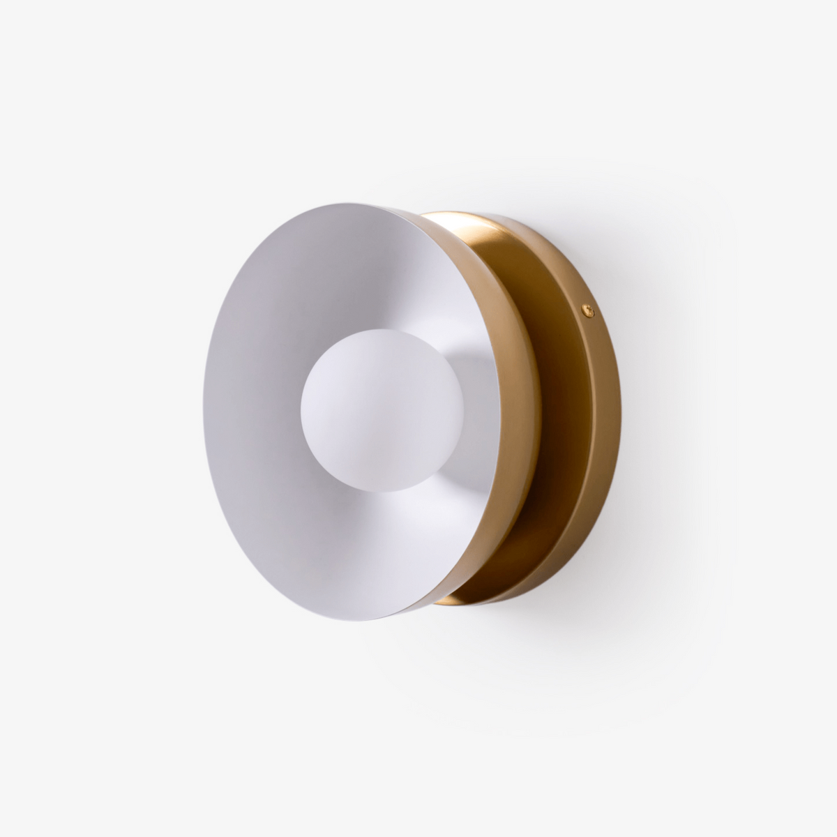Eirearia aplique de pared moderno minimalista con diseño de eclipse solar en latón y vidrio