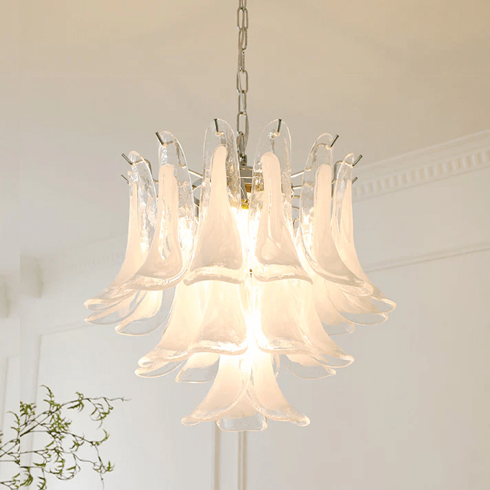 Celiian lámpara de araña Murano vidrio Petals Vintage