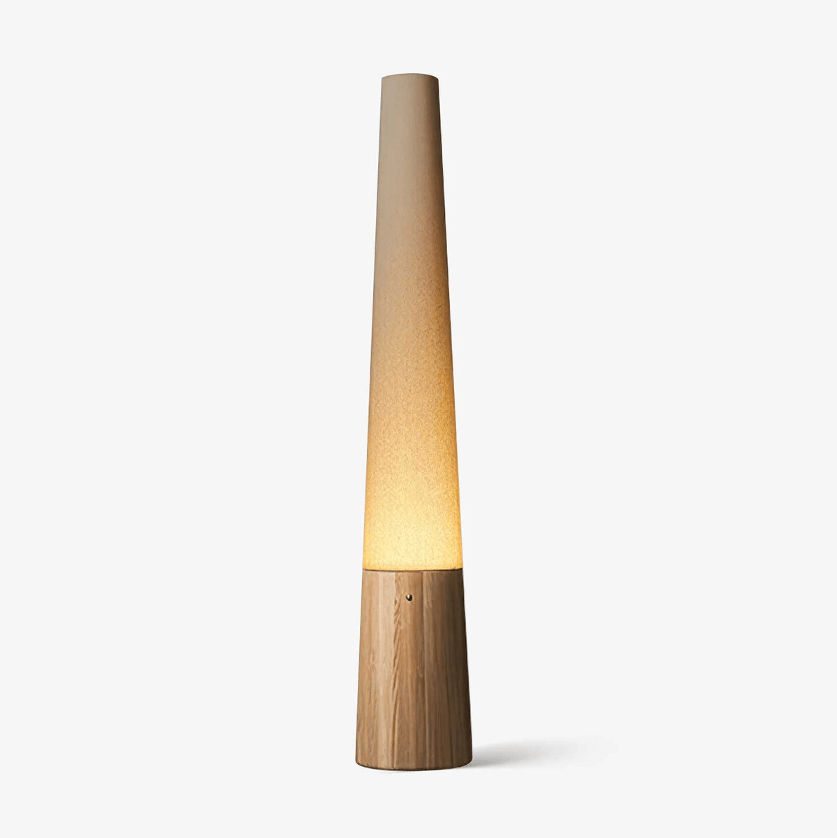 Lámpara de pie de madera resplandor Cone
