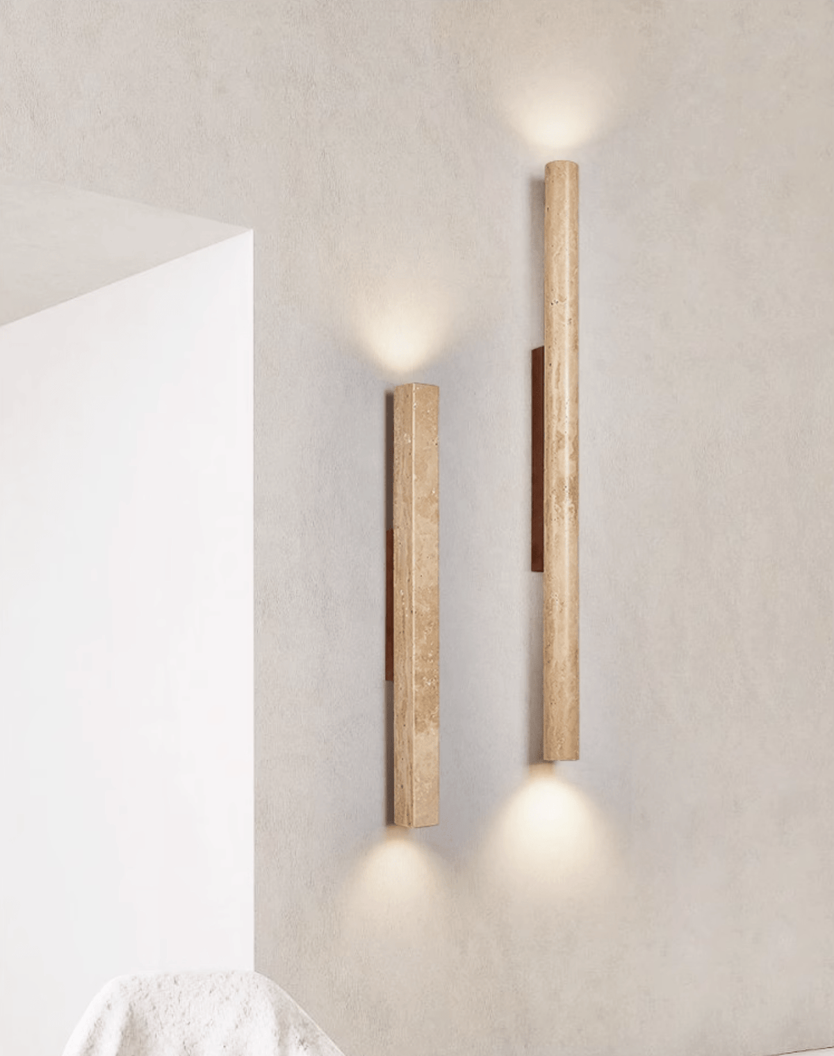Noriira aplique de pared minimalista en travertino