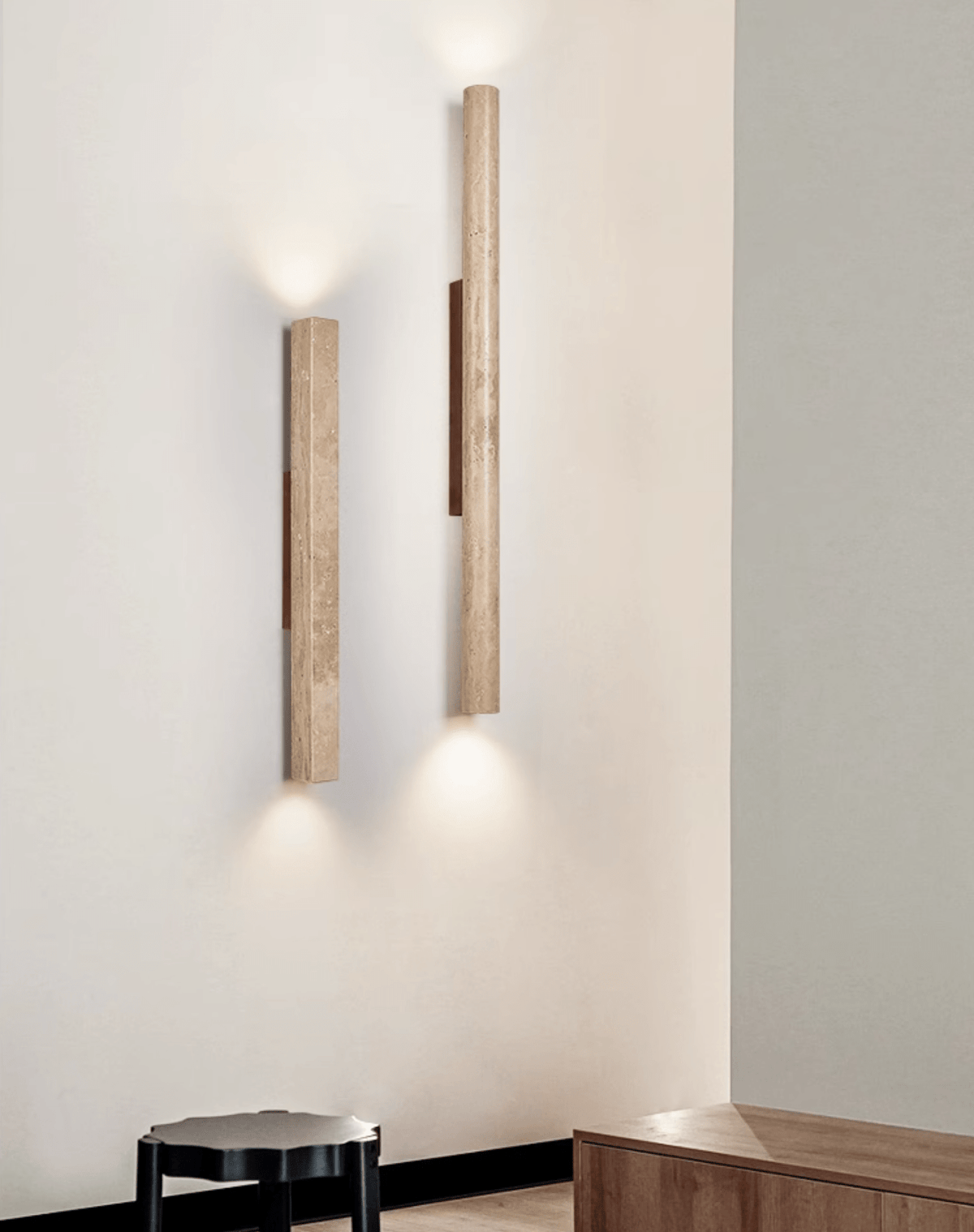 Noriira aplique de pared minimalista en travertino