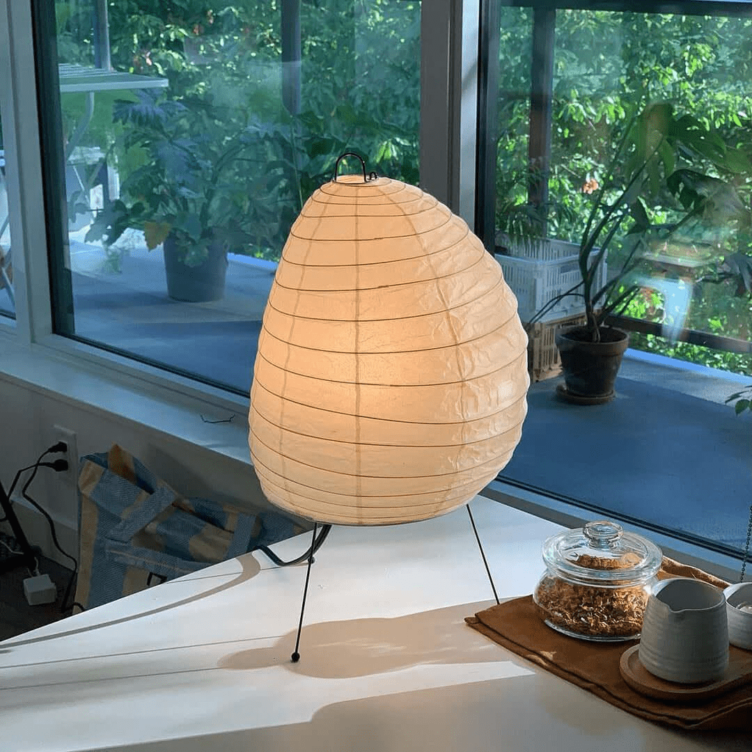 Elaris lámpara de mesa moderna de papel de arroz