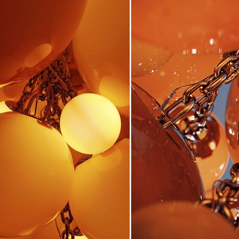 Blixo lámpara de araña de vidrio Murano en racimo de uvas estilo Art Deco