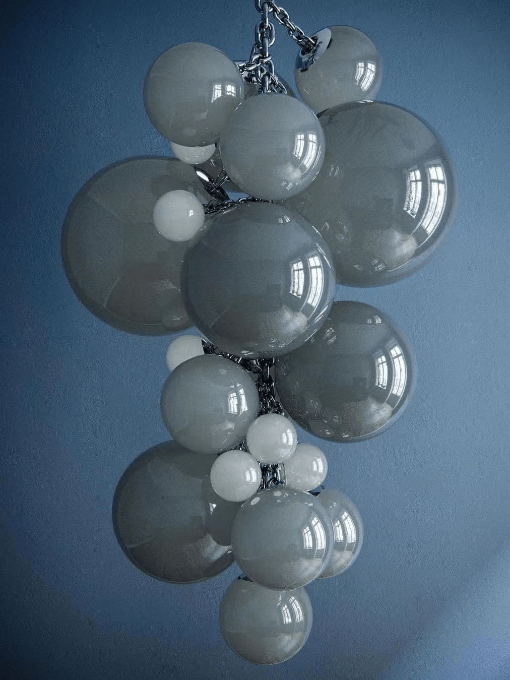 Blixo lámpara de araña de vidrio Murano en racimo de uvas estilo Art Deco