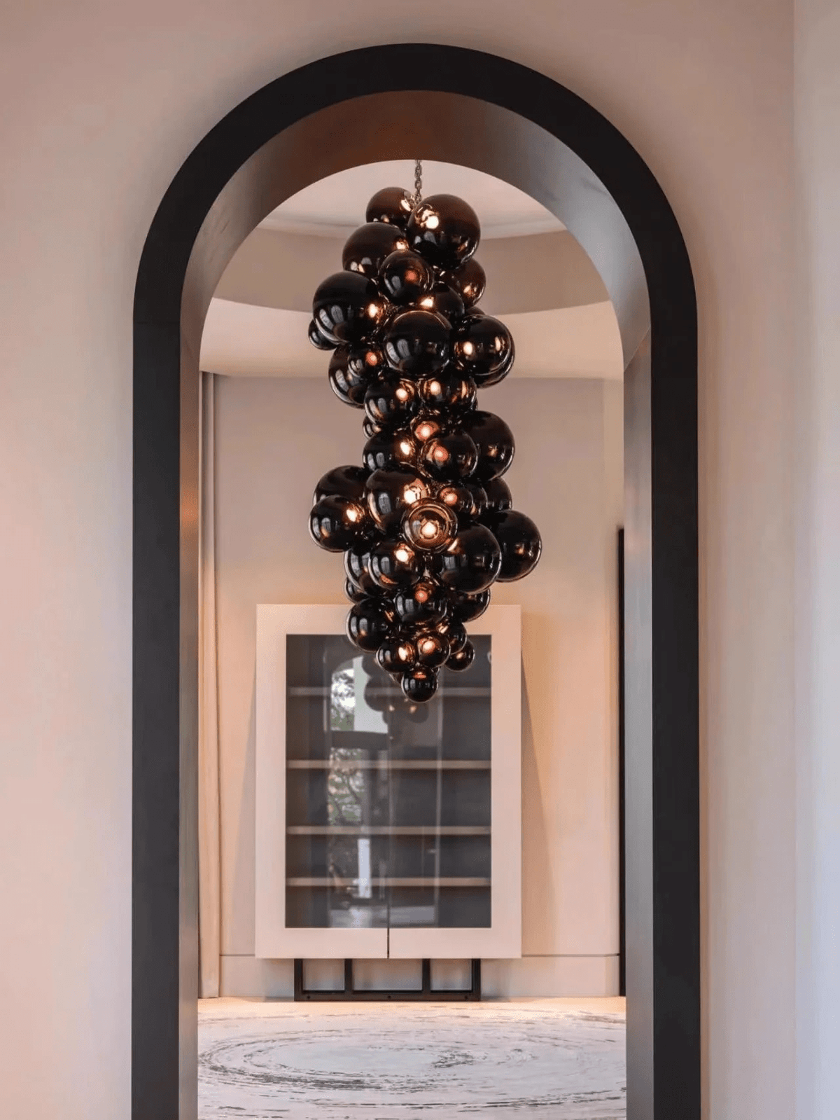 Blixo lámpara de araña de vidrio Murano en racimo de uvas estilo Art Deco