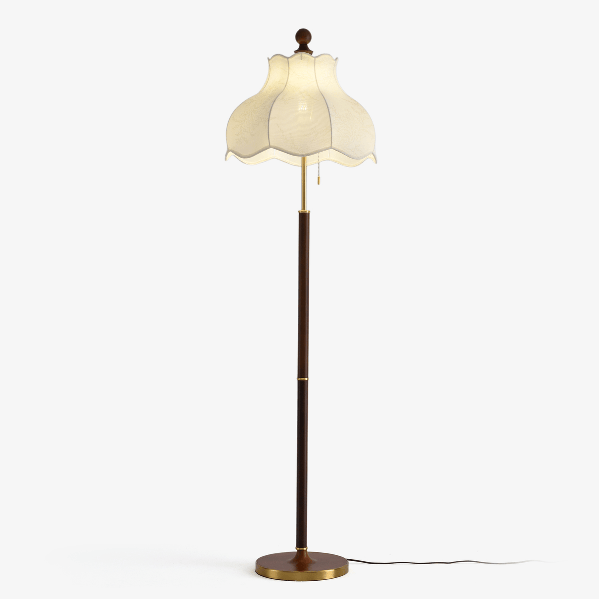 Tulfa lámpara de pie Vintage de madera