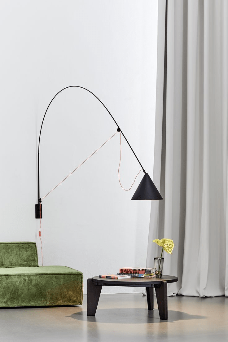 Noraette aplique de pared arco cónico minimalista
