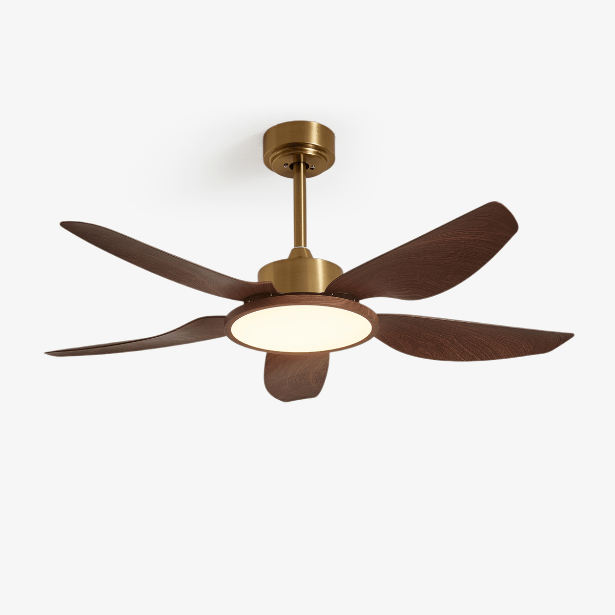 Sylenel ventilador de techo con luz moderno de madera y latón