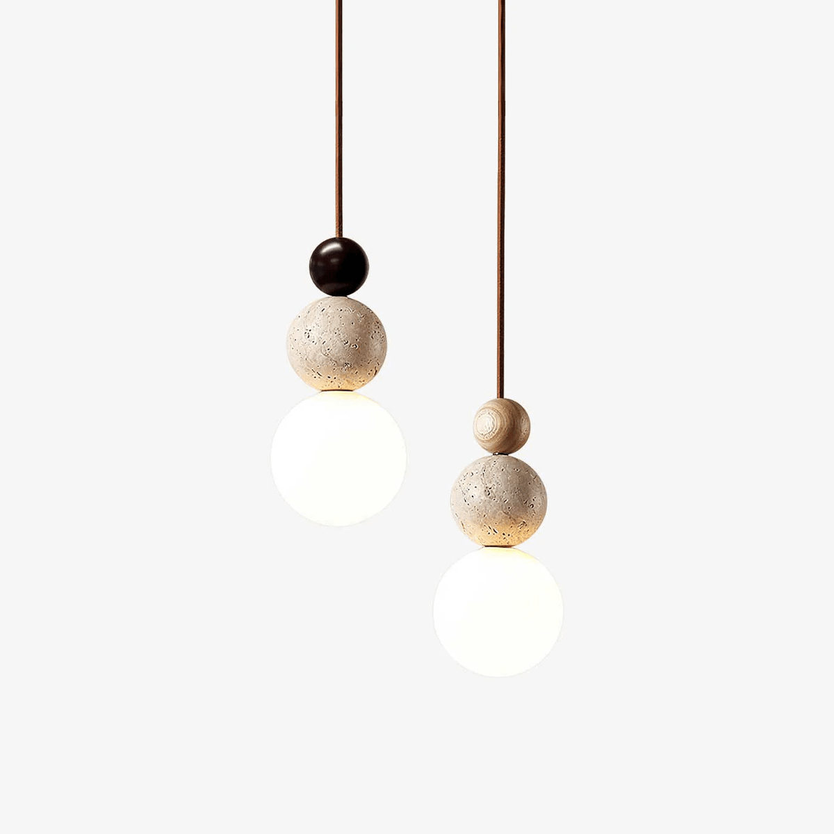 Bit esfera-Cluster lámpara colgante de travertino