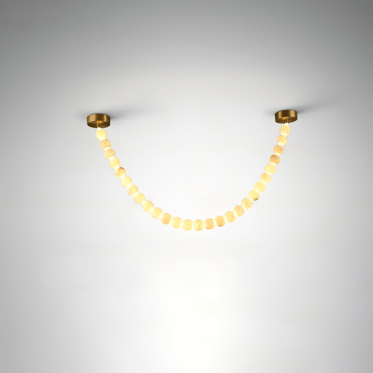 Grempt alabastro Pearl Necklace lámpara de araña