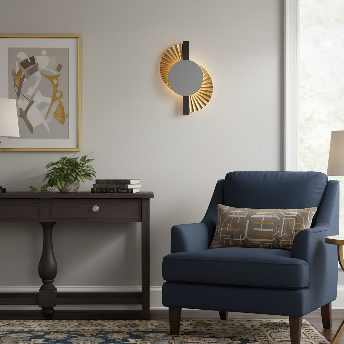 Arbordale aplique de pared Gilded Fan dorado