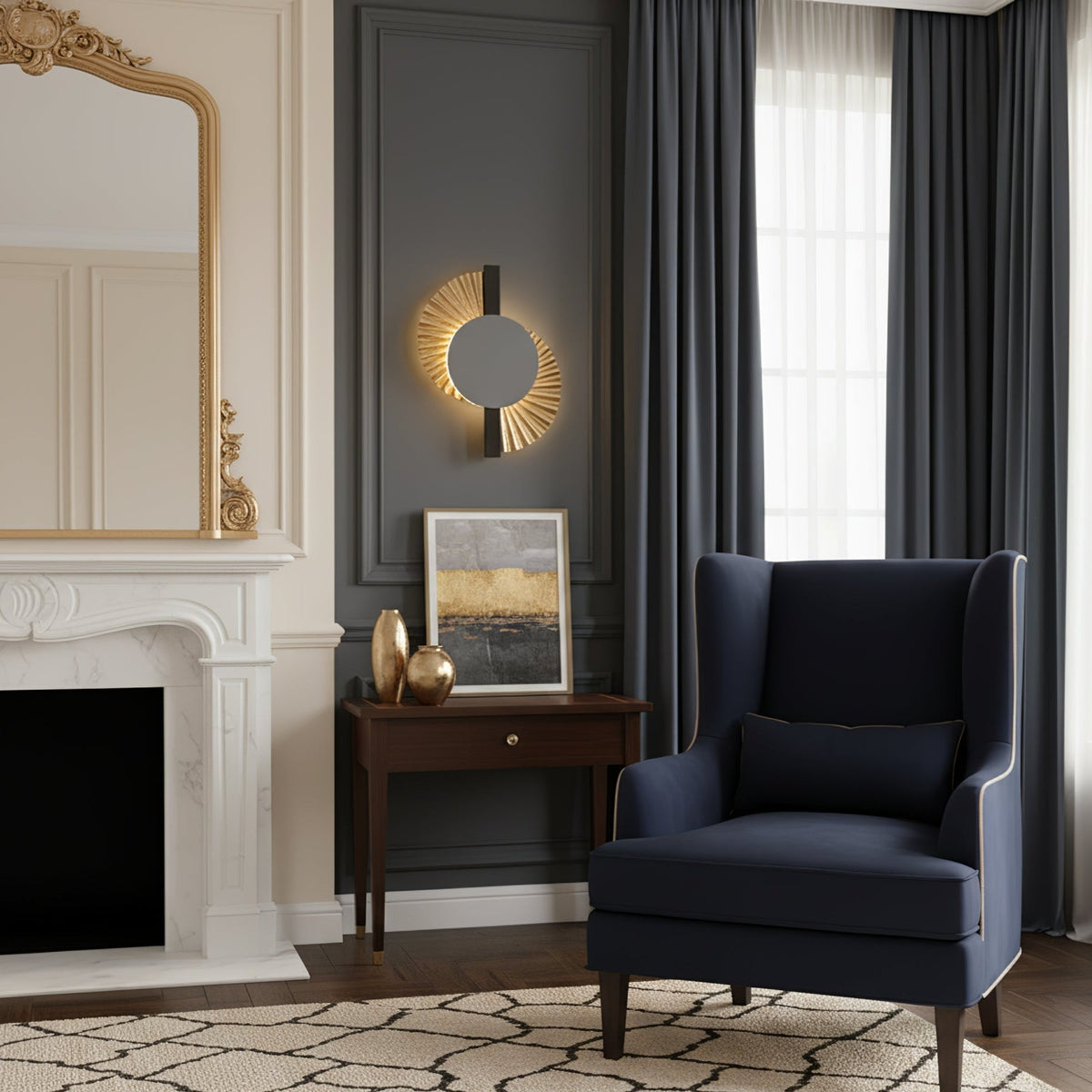 Arbordale aplique de pared Gilded Fan dorado