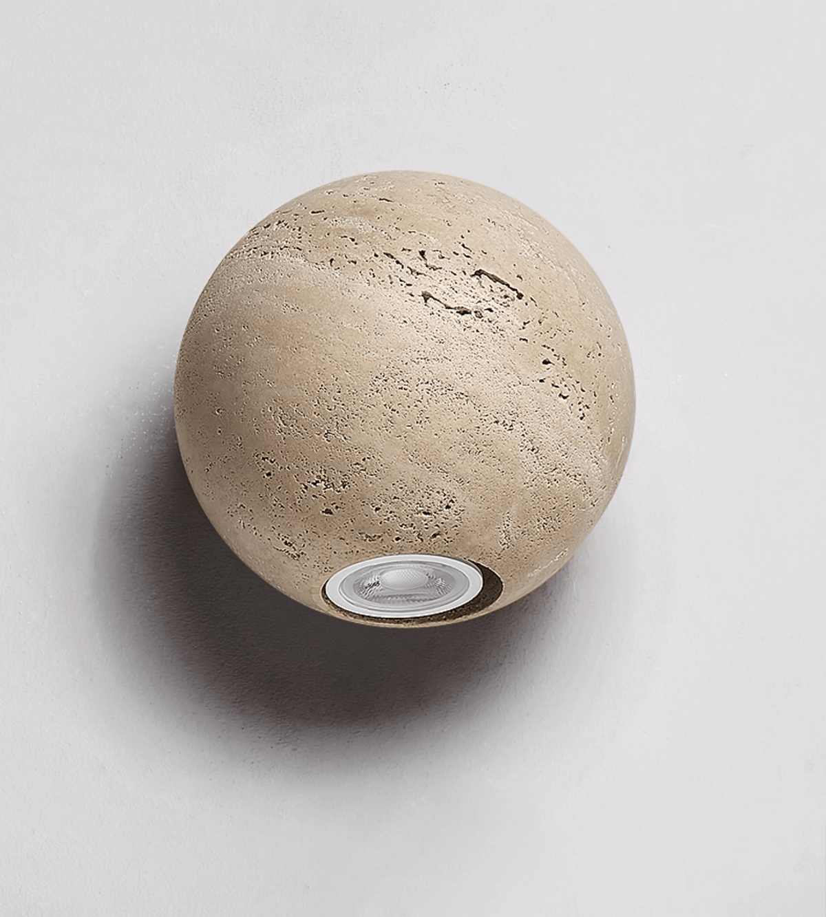 Travian aplique de pared travertino con esfera