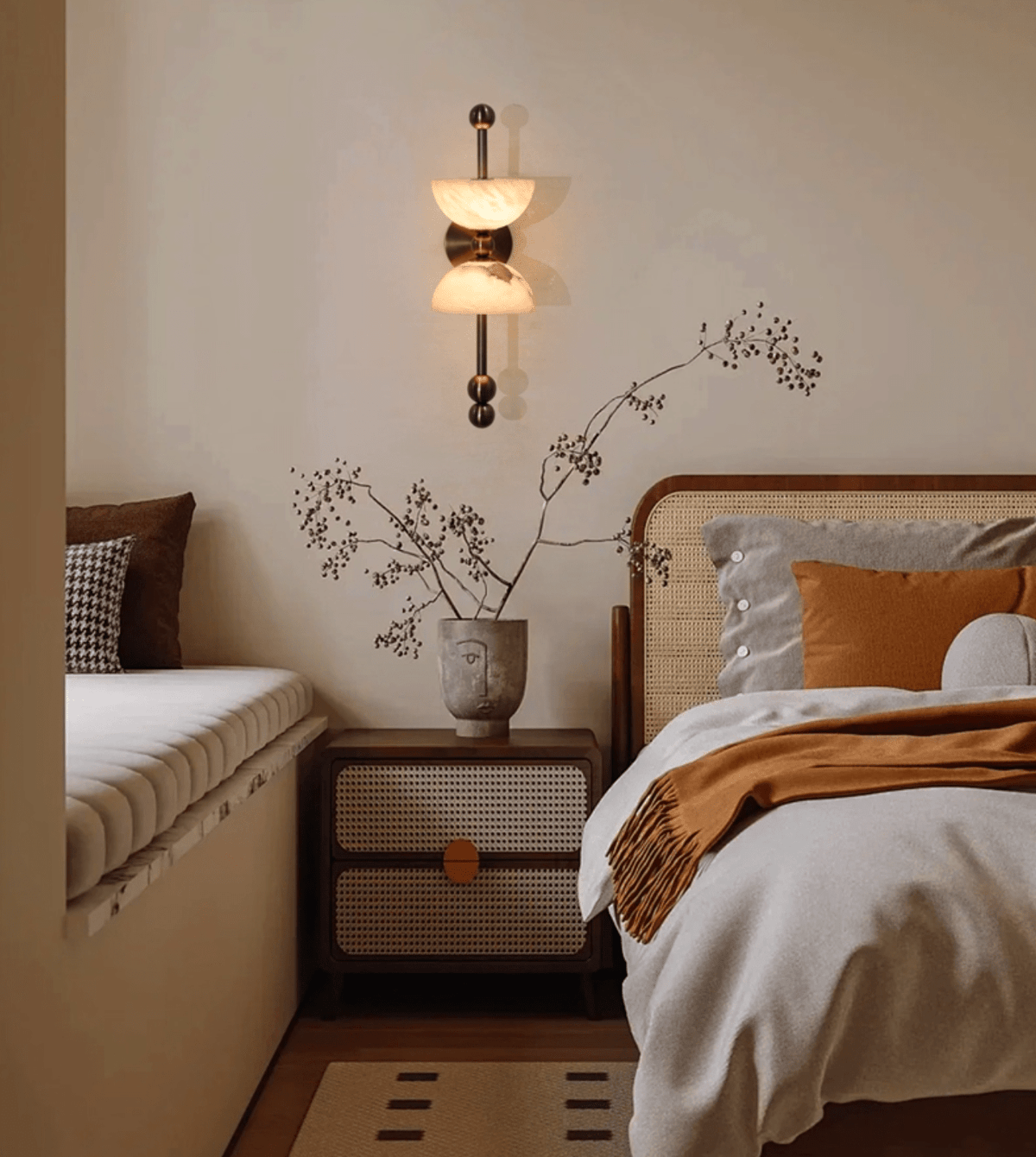 Seraphin aplique de pared en alabastro